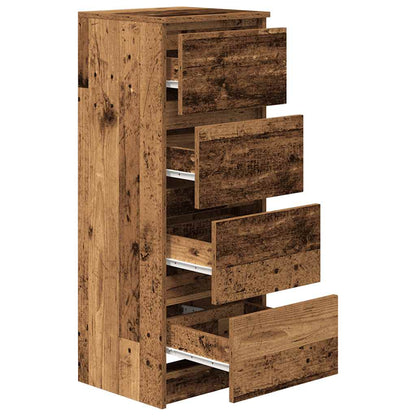 Dressoir 37,5x35x99 cm spaanplaat oud hout