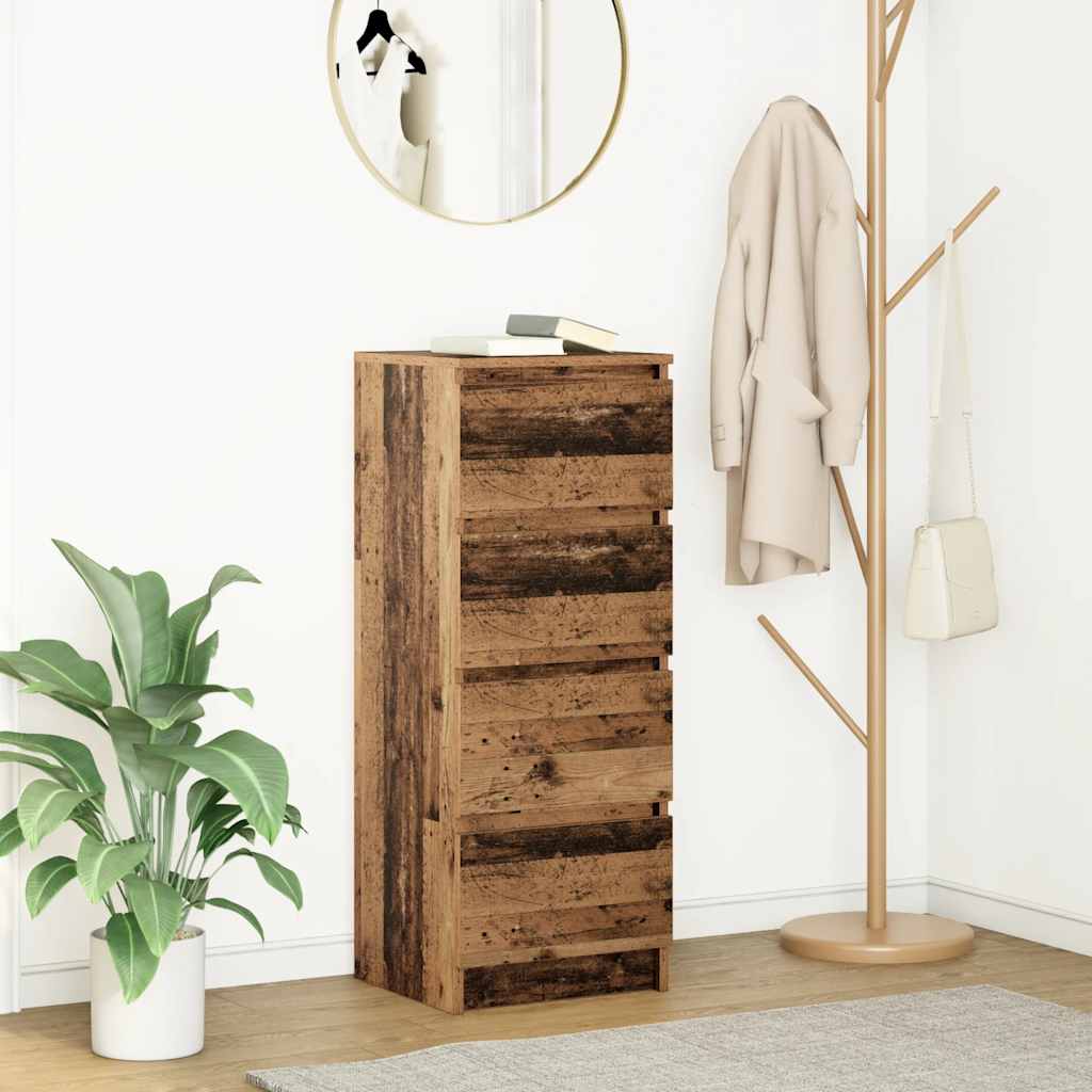 Dressoir 37,5x35x99 cm spaanplaat oud hout