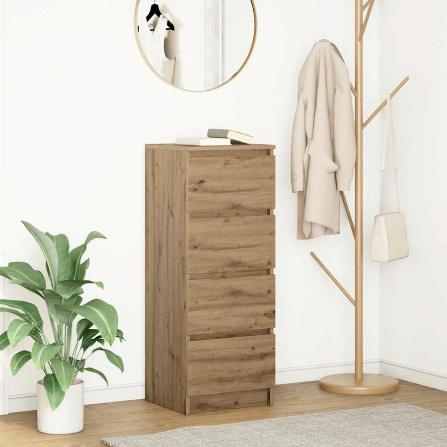 Dressoir 37,5x35x99 cm spaanplaat ambachtelijk eikenkleurig