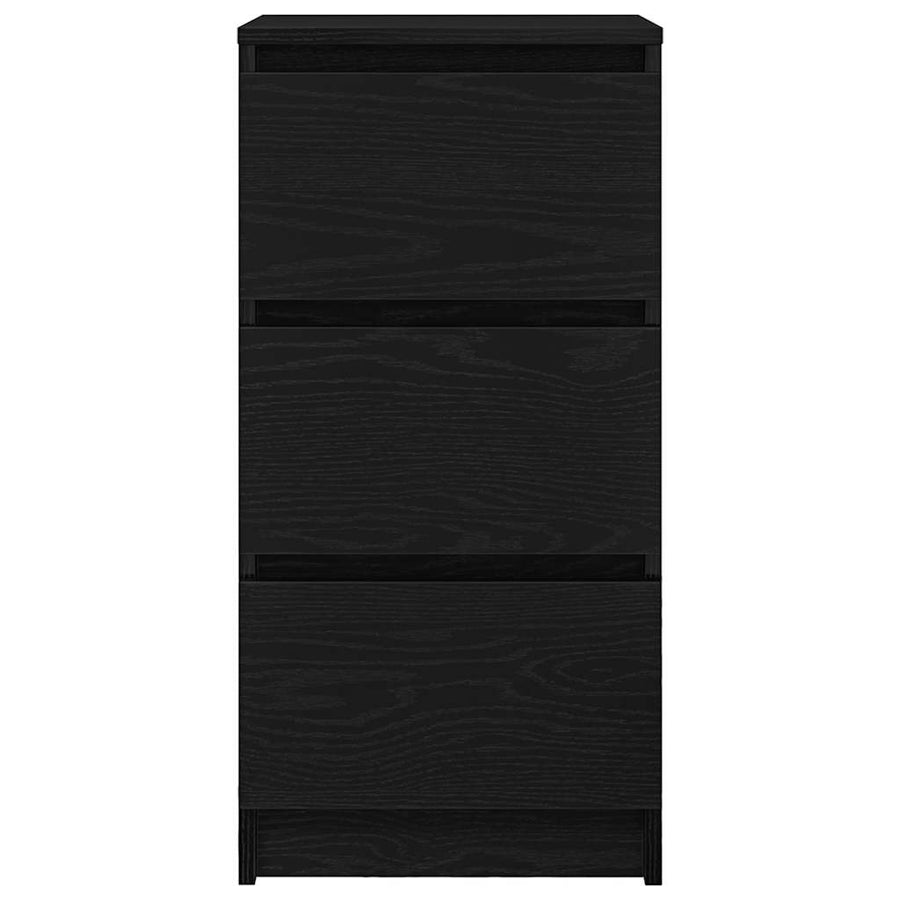 Dressoir 37,5x35x76 cm spaanplaat zwart eikenkleurig
