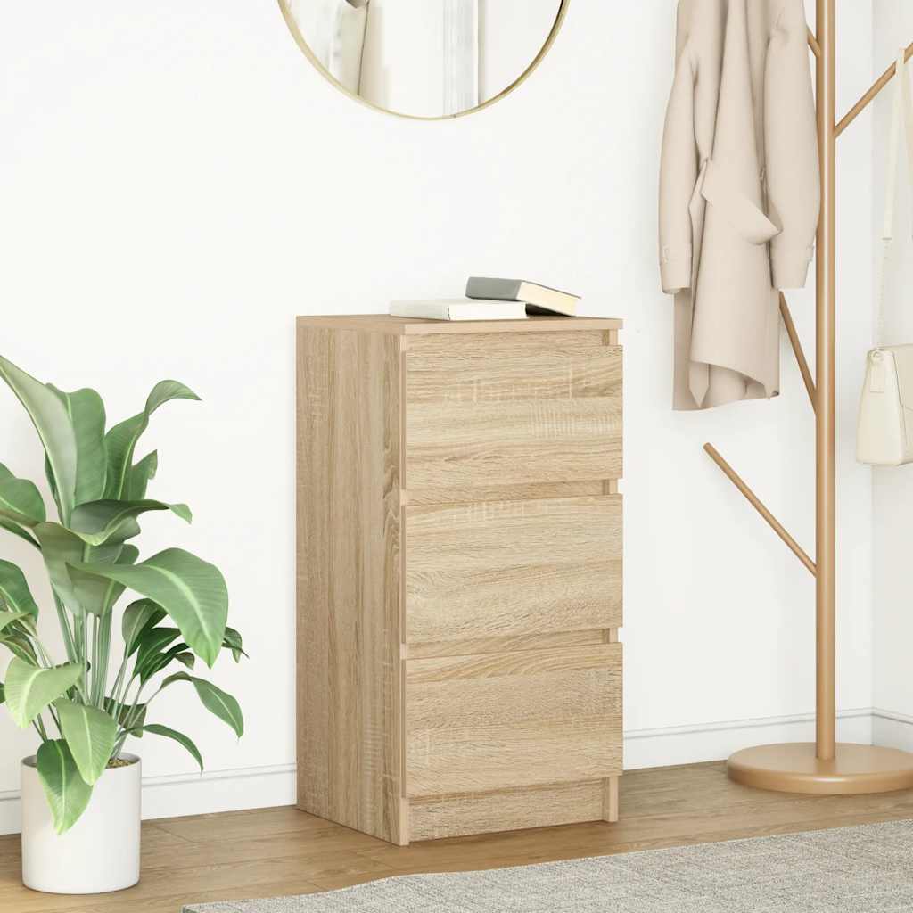 Dressoir 37,5x35x76cm bewerkt hout sonoma eikenkleurig