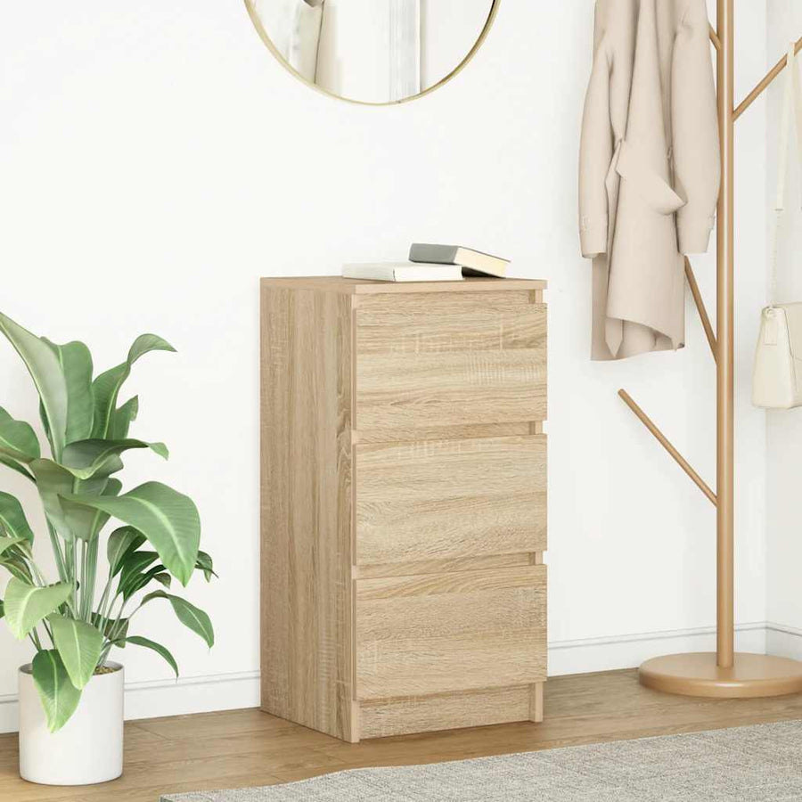 Dressoir 37,5x35x76cm bewerkt hout sonoma eikenkleurig