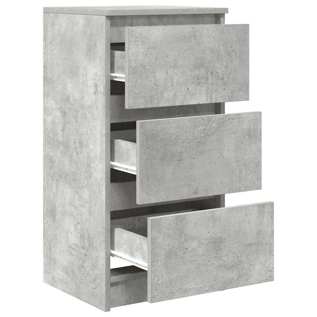 Dressoir 37,5x35x76 cm bewerkt hout betongrijs