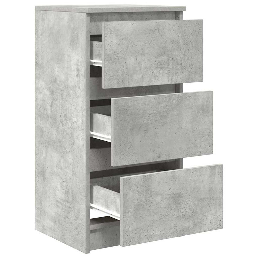 Dressoir 37,5x35x76 cm bewerkt hout betongrijs