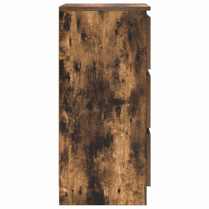 Dressoir 37,5x35x76 cm bewerkt hout gerookt eikenkleurig