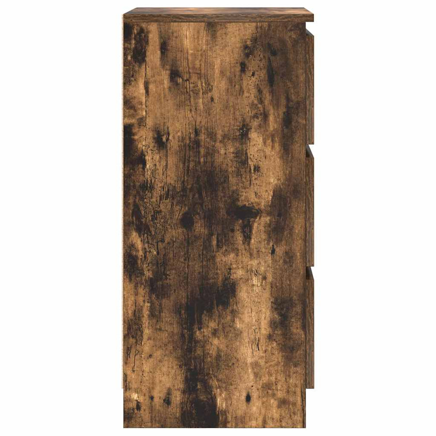 Dressoir 37,5x35x76 cm bewerkt hout gerookt eikenkleurig