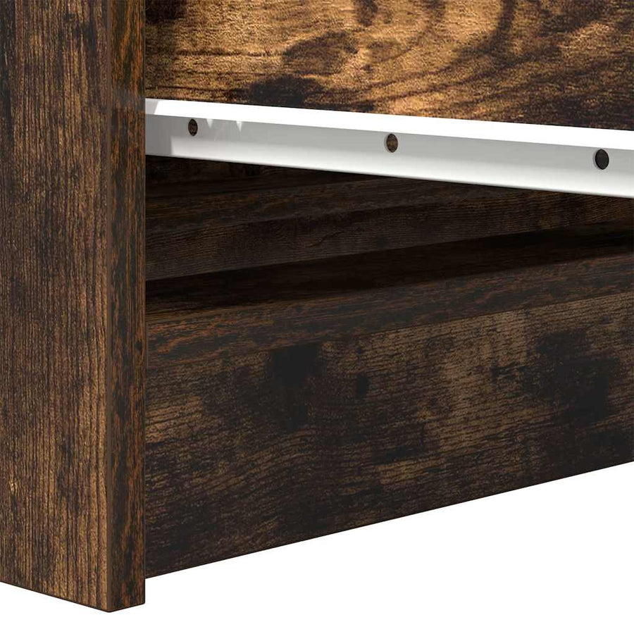 Dressoir 37,5x35x76 cm bewerkt hout gerookt eikenkleurig