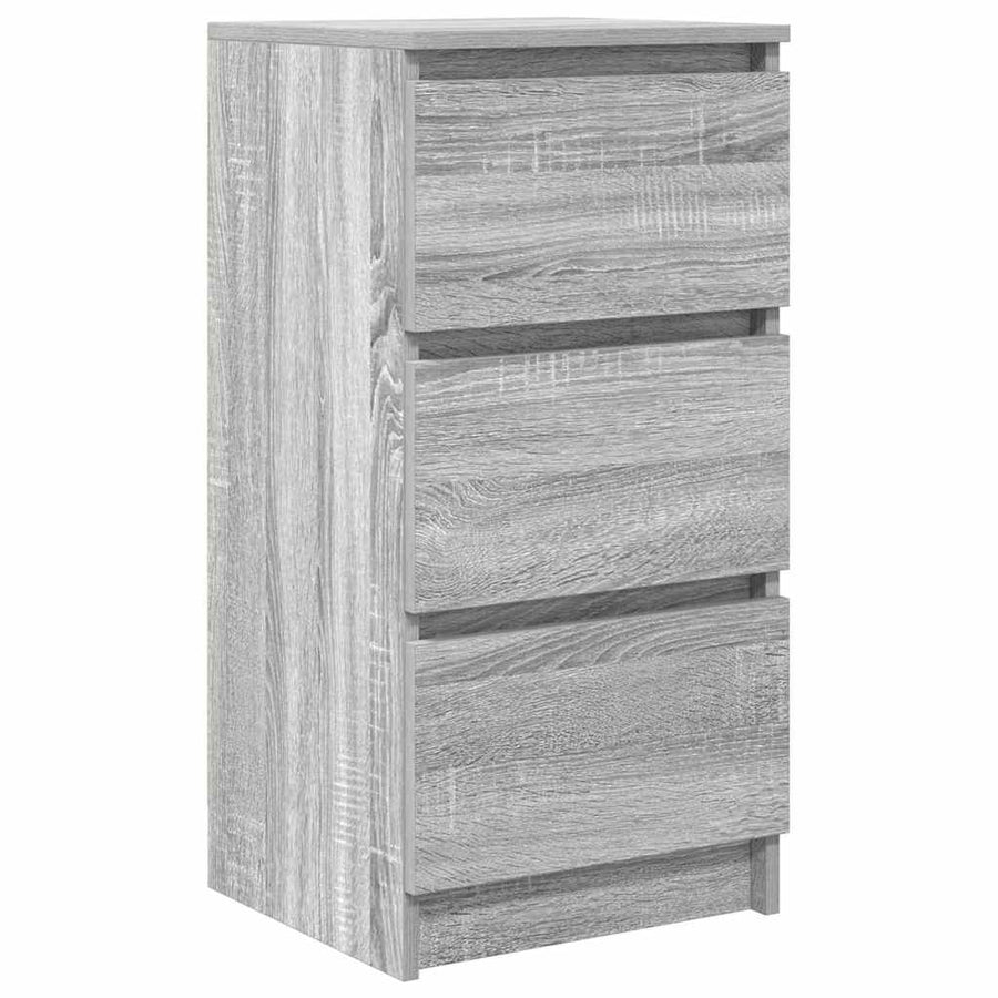 Dressoir 37,5x35x76 cm bewerkt hout grijs sonoma eikenkleurig