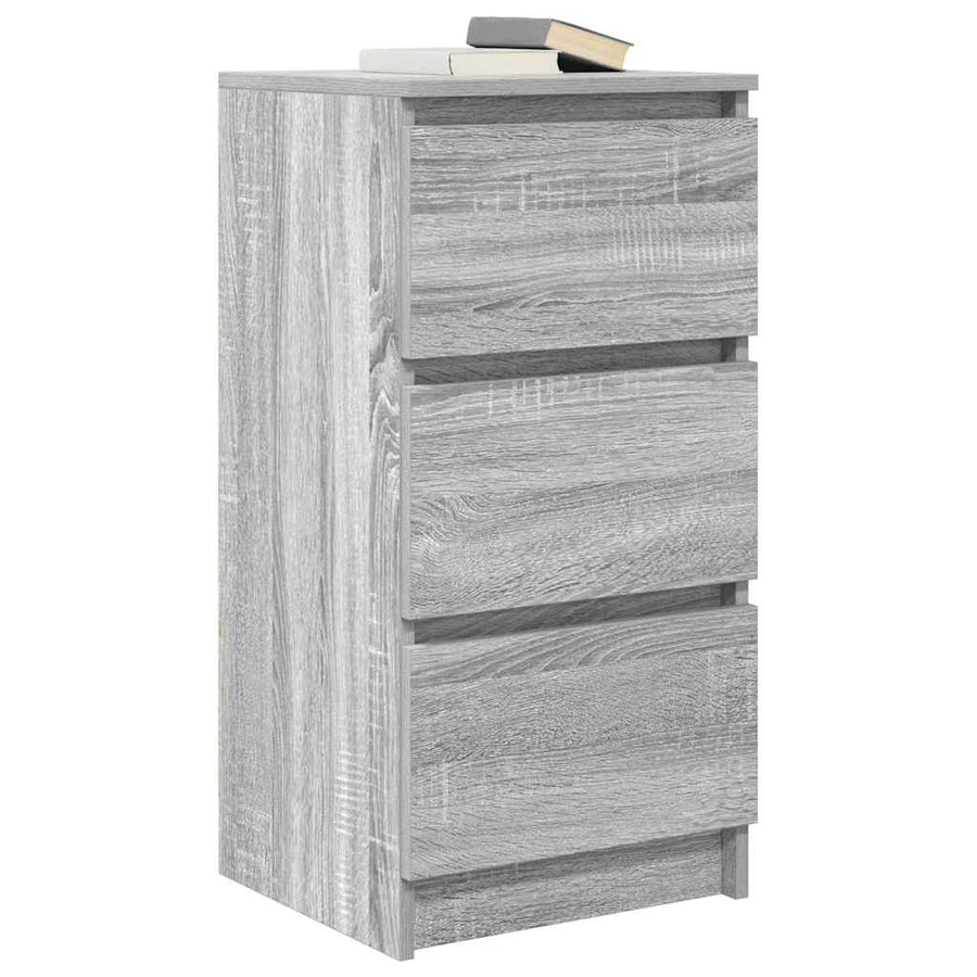 Dressoir 37,5x35x76 cm bewerkt hout grijs sonoma eikenkleurig