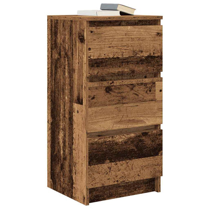 Dressoir 37,5x35x76 cm bewerkt hout oud houtkleurig