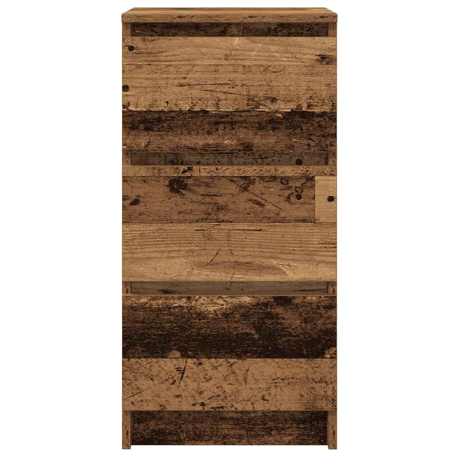 Dressoir 37,5x35x76 cm bewerkt hout oud houtkleurig