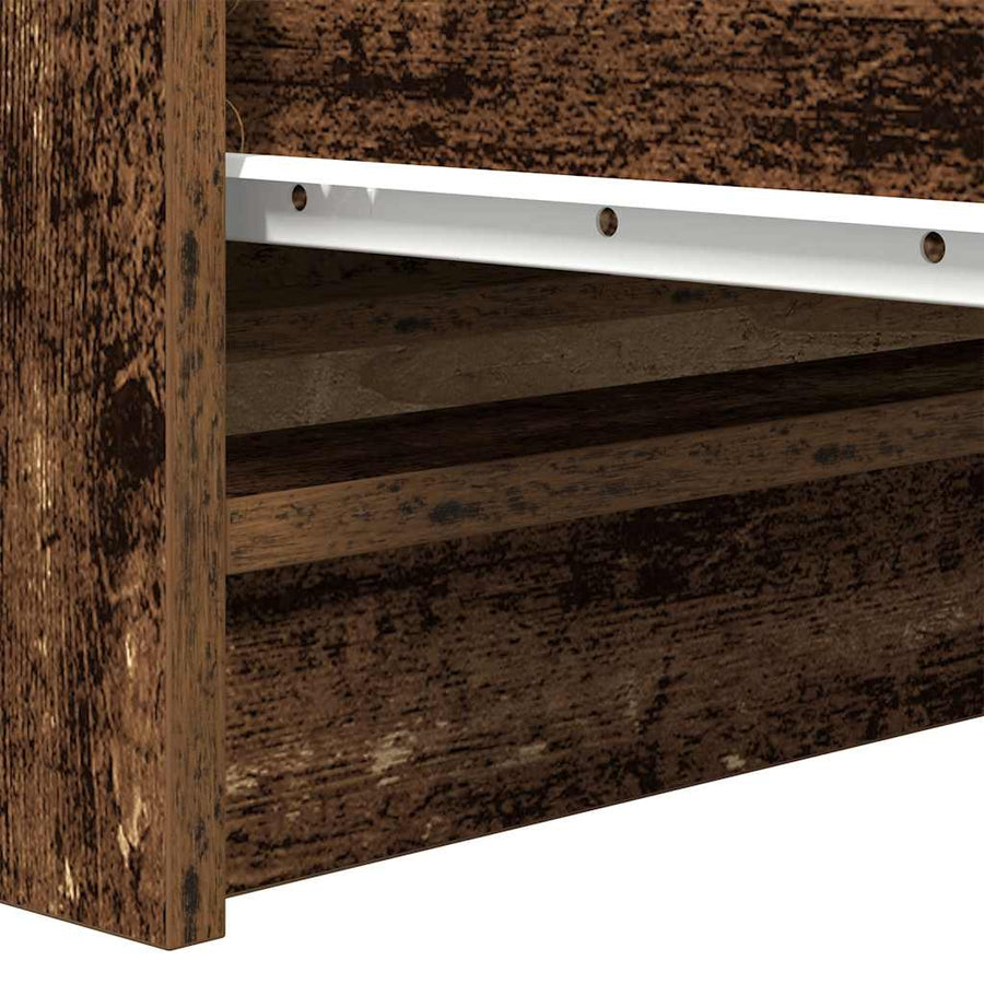Dressoir 37,5x35x76 cm bewerkt hout oud houtkleurig