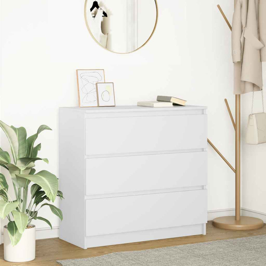 Dressoir 80x35x76 cm spaanplaat wit