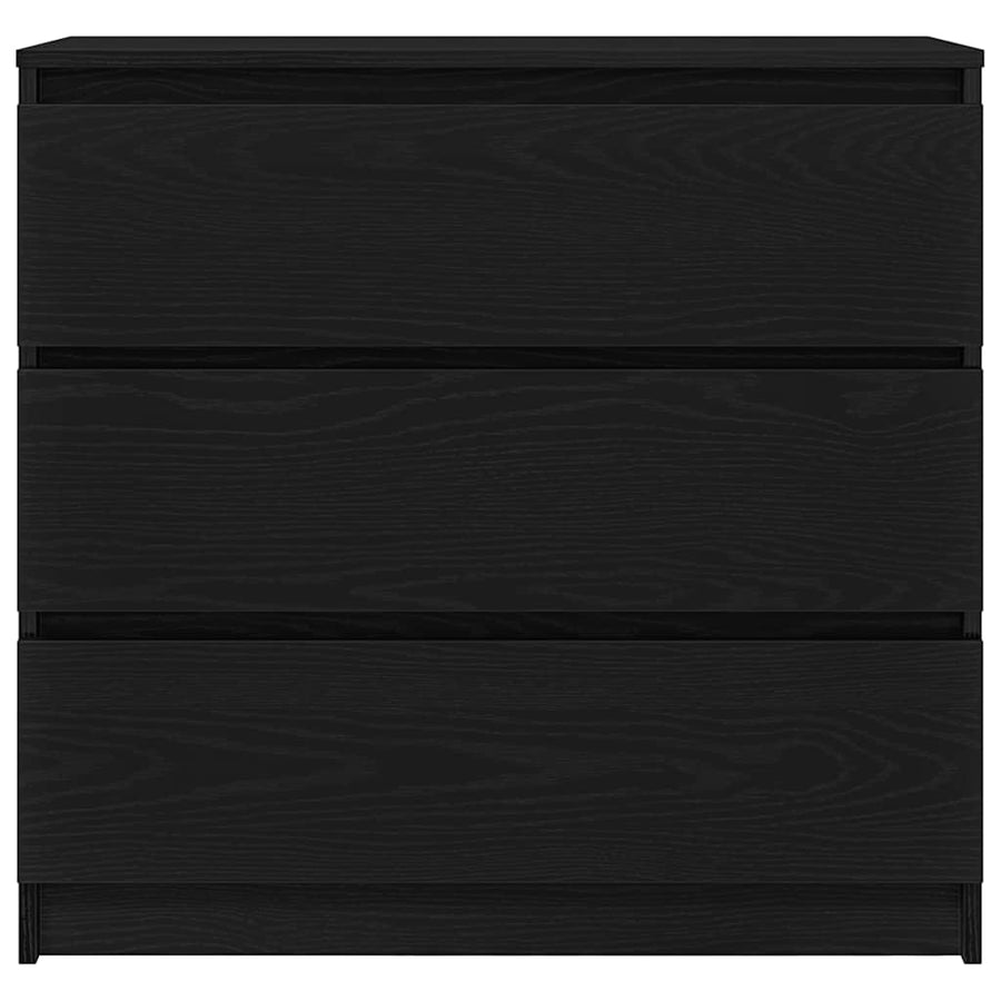 Dressoir 80x35x76 cm spaanplaat zwart eikenkleurig