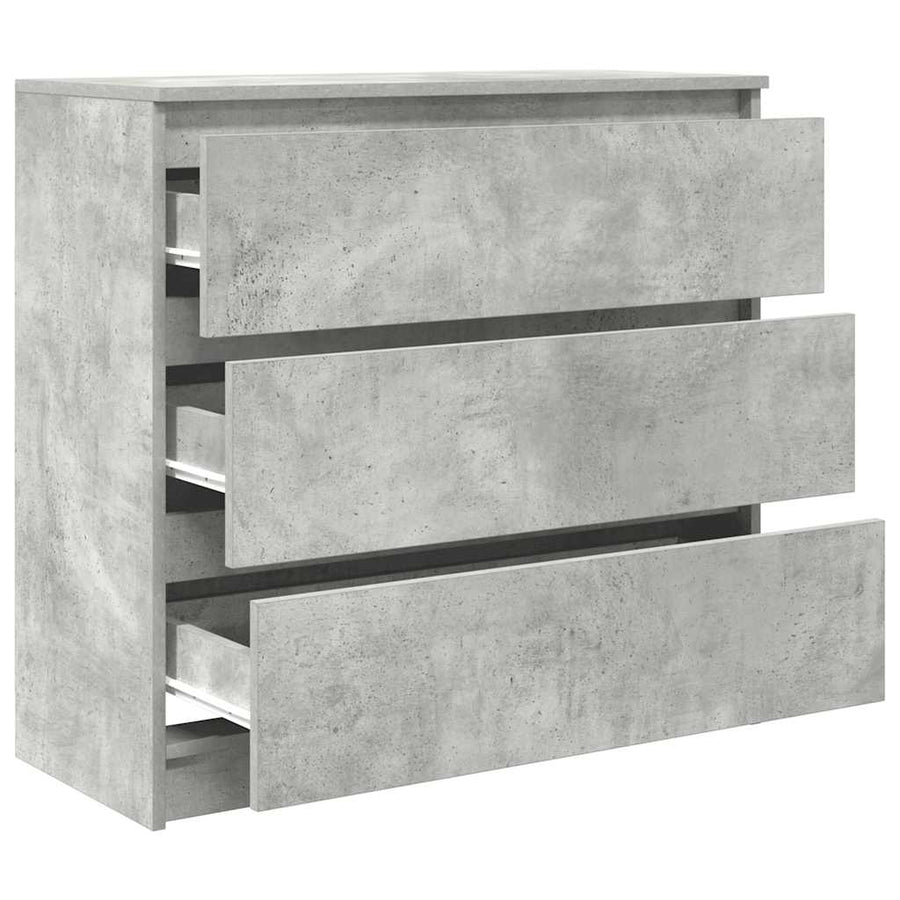 Dressoir 80x35x76 cm spaanplaat betongrijs