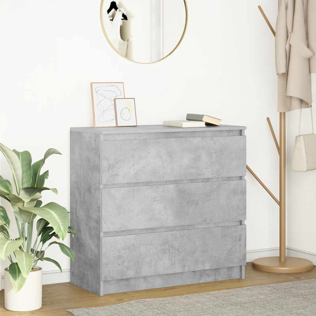 Dressoir 80x35x76 cm spaanplaat betongrijs