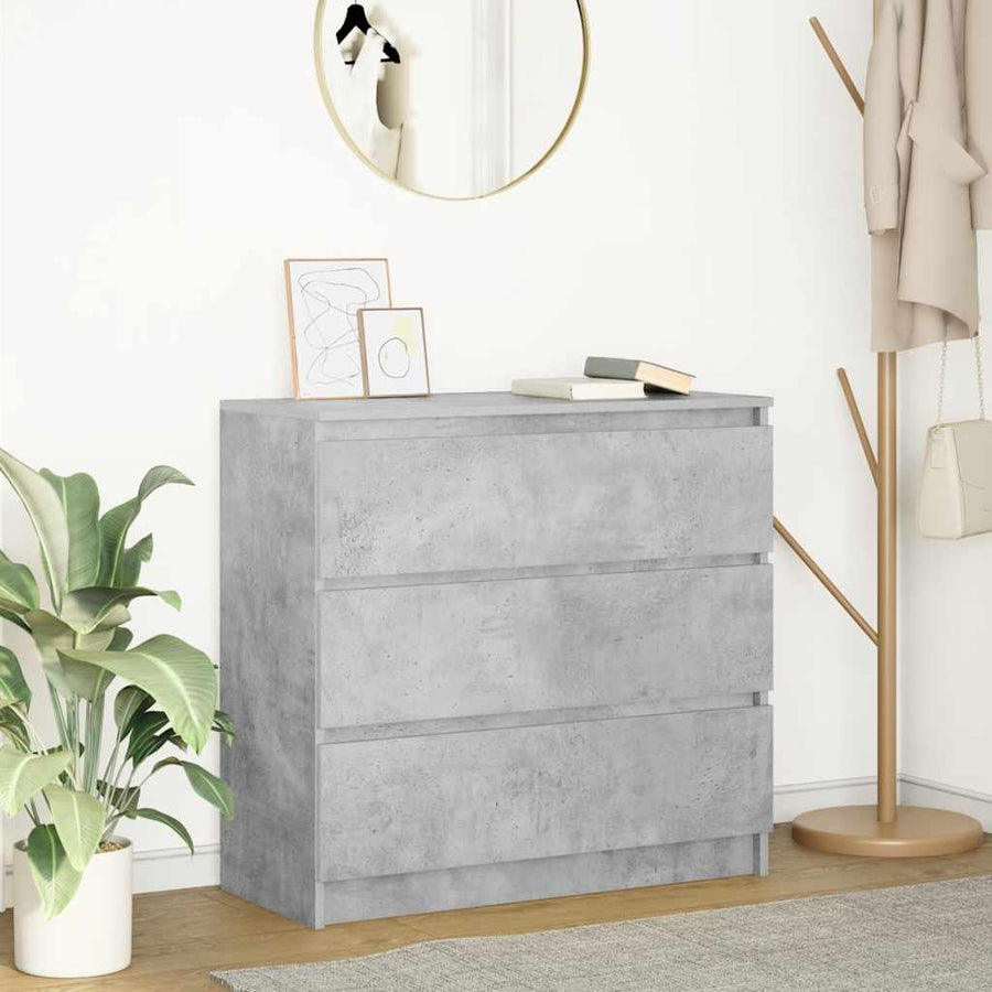 Dressoir 80x35x76 cm spaanplaat betongrijs