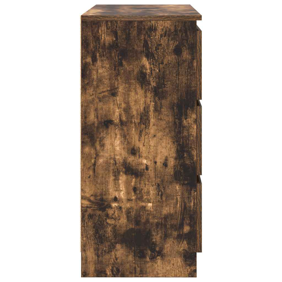 Dressoir 80x35x76 cm spaanplaat gerookt eikenkleurig
