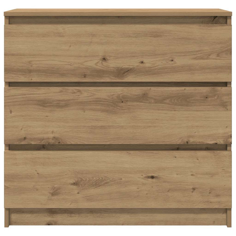 Dressoir 80x35x76 cm spaanplaat ambachtelijk eikenkleurig