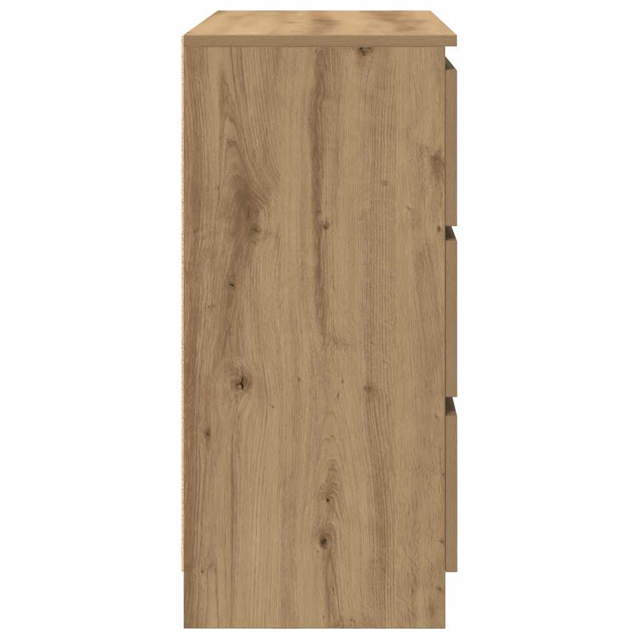 Dressoir 80x35x76 cm spaanplaat ambachtelijk eikenkleurig