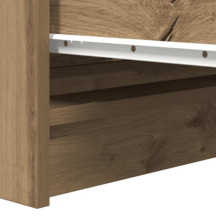 Dressoir 80x35x76 cm spaanplaat ambachtelijk eikenkleurig