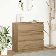 Dressoir 80x35x76 cm spaanplaat eikenkleurig