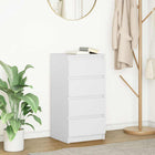 Dressoir 37,5x35x76 cm bewerkt hout wit muurmontage
