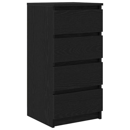 Dressoir 37,5x35x76 cm spaanplaat zwart eikenkleurig