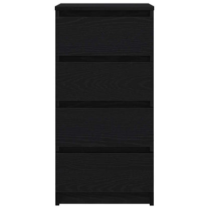 Dressoir 37,5x35x76 cm spaanplaat zwart eikenkleurig