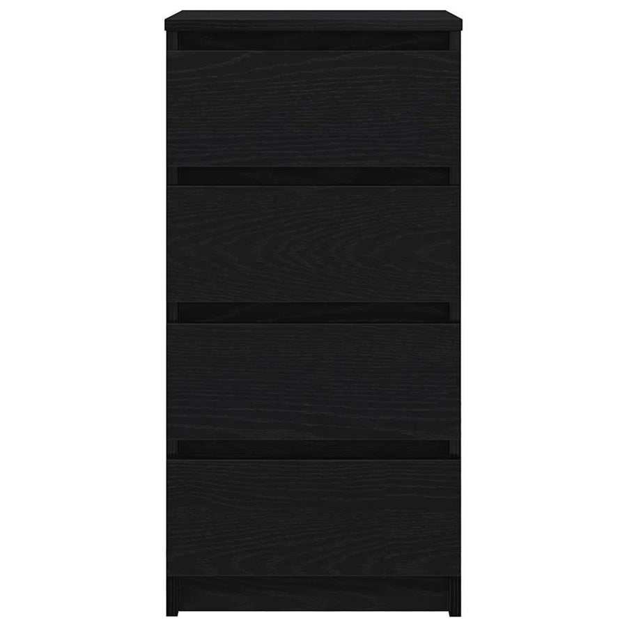 Dressoir 37,5x35x76 cm spaanplaat zwart eikenkleurig