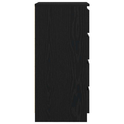 Dressoir 37,5x35x76 cm spaanplaat zwart eikenkleurig