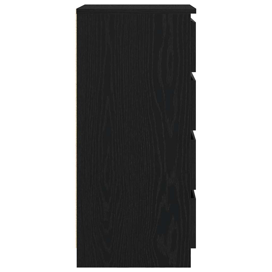 Dressoir 37,5x35x76 cm spaanplaat zwart eikenkleurig