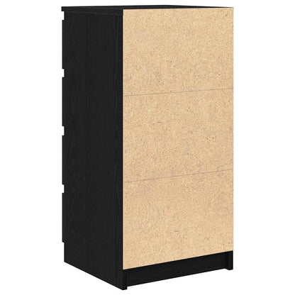 Dressoir 37,5x35x76 cm spaanplaat zwart eikenkleurig