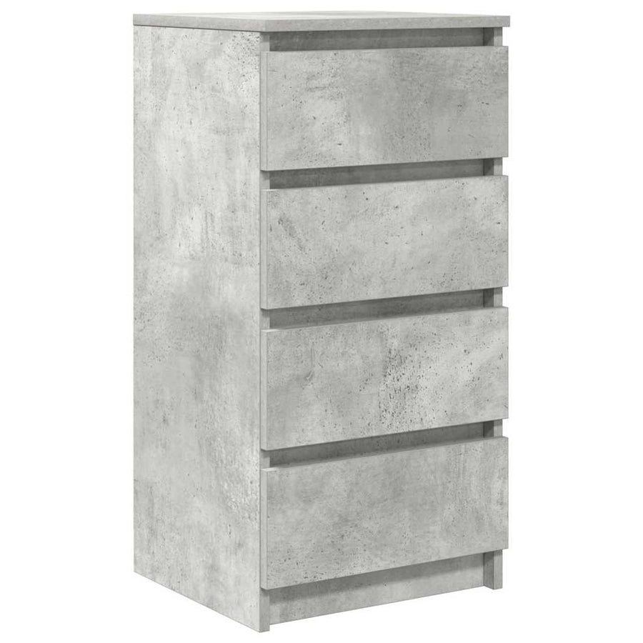 Dressoir 37,5x35x76 cm bewerkt hout betongrijs