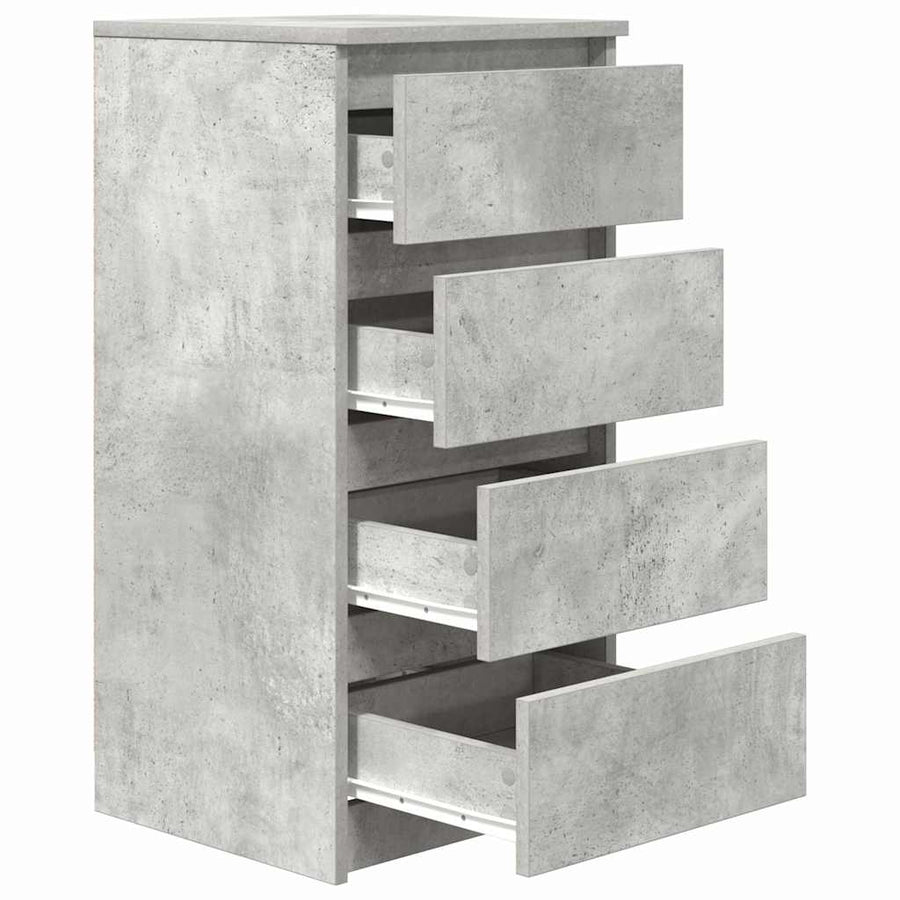 Dressoir 37,5x35x76 cm bewerkt hout betongrijs