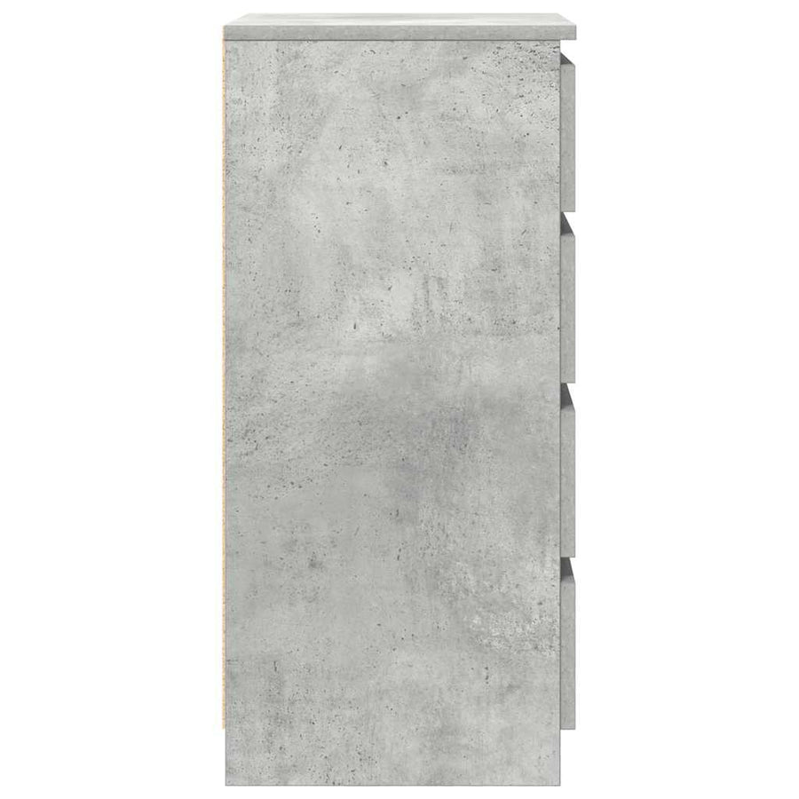 Dressoir 37,5x35x76 cm bewerkt hout betongrijs