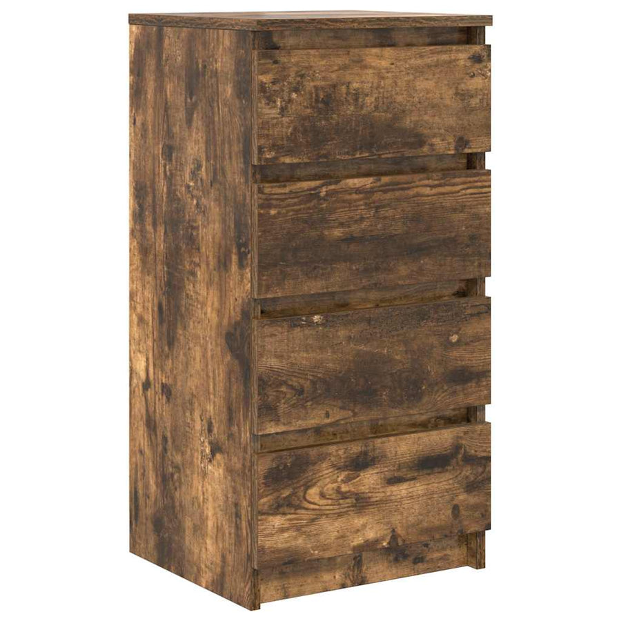 Dressoir 37,5x35x76 cm bewerkt hout gerookt eikenkleurig