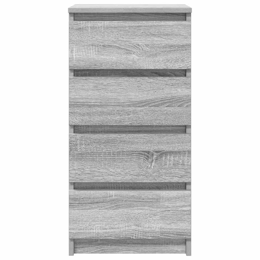 Dressoir 37,5x35x76 cm bewerkt hout grijs sonoma eikenkleurig