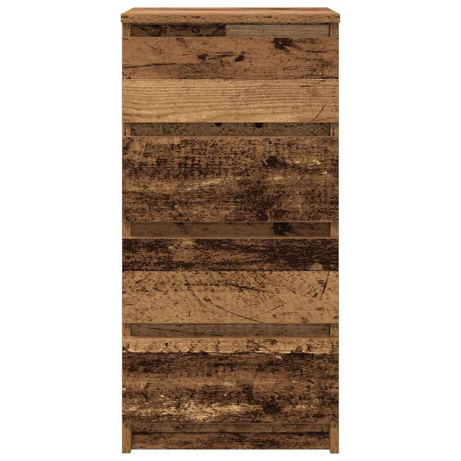 Dressoir 37,5x35x76 cm bewerkt hout oud houtkleurig