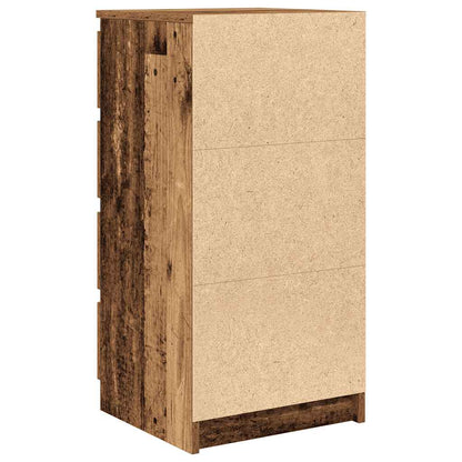 Dressoir 37,5x35x76 cm bewerkt hout oud houtkleurig