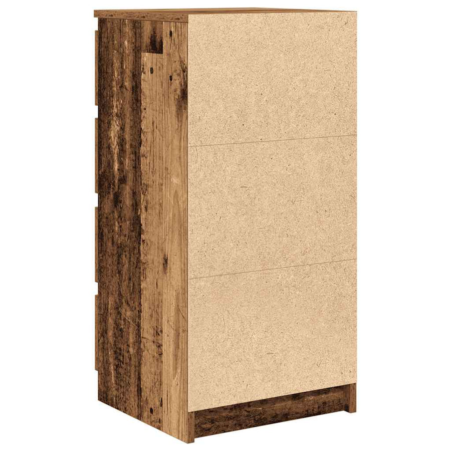 Dressoir 37,5x35x76 cm bewerkt hout oud houtkleurig