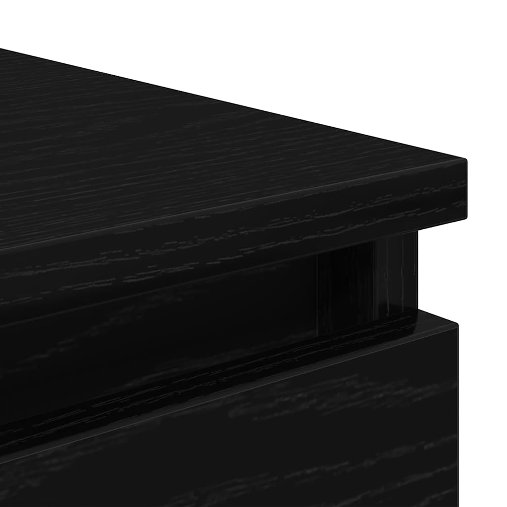 Dressoir met lades 37,5x35x99 cm spaanplaat zwart eikenkleurig