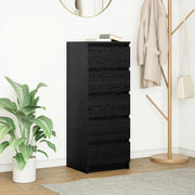Dressoir 37,5x35x99 cm spaanplaat zwart eiken