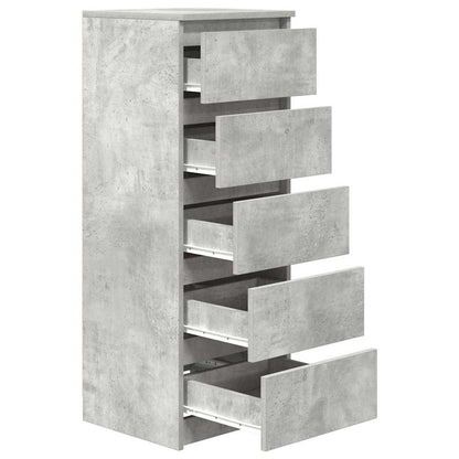 Dressoir met lades 37,5x35x99 cm spaanplaat betongrijs
