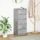 Dressoir 37,5x35x99 cm spaanplaat betongrijs 5 lades