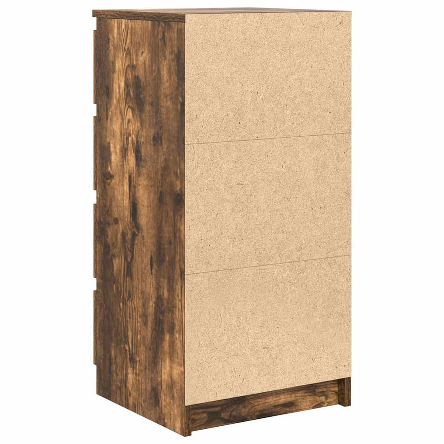 Dressoir met lades 37,5x35x99 cm spaanplaat gerookt eikenhout
