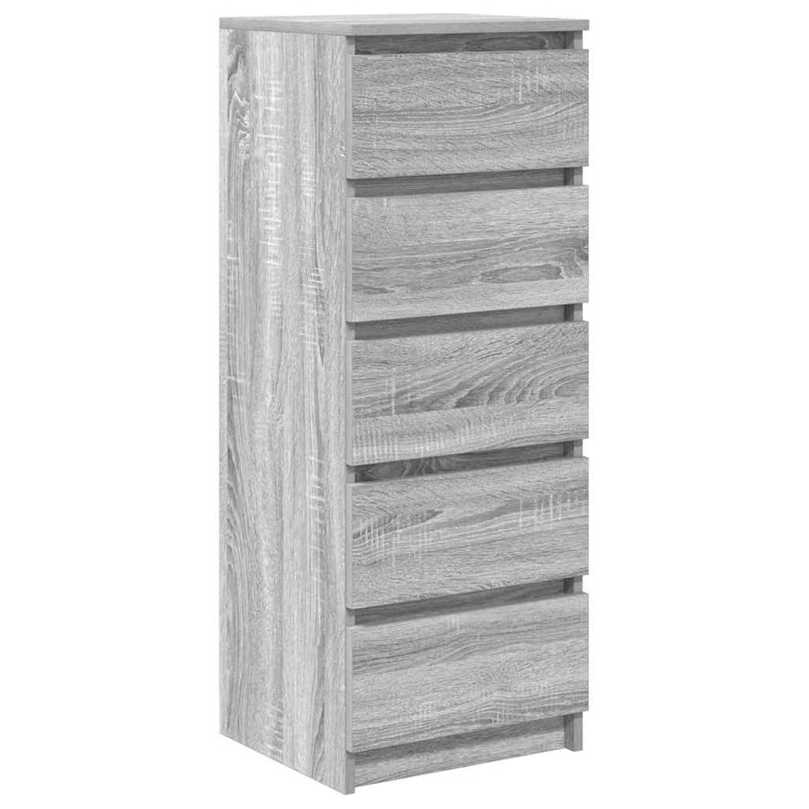 Dressoir met lades 37,5x35x99 cm spaanplaat grijs Sonoma