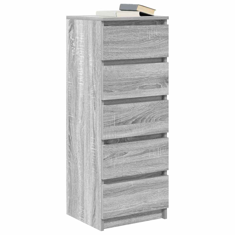 Dressoir met lades 37,5x35x99 cm spaanplaat grijs Sonoma