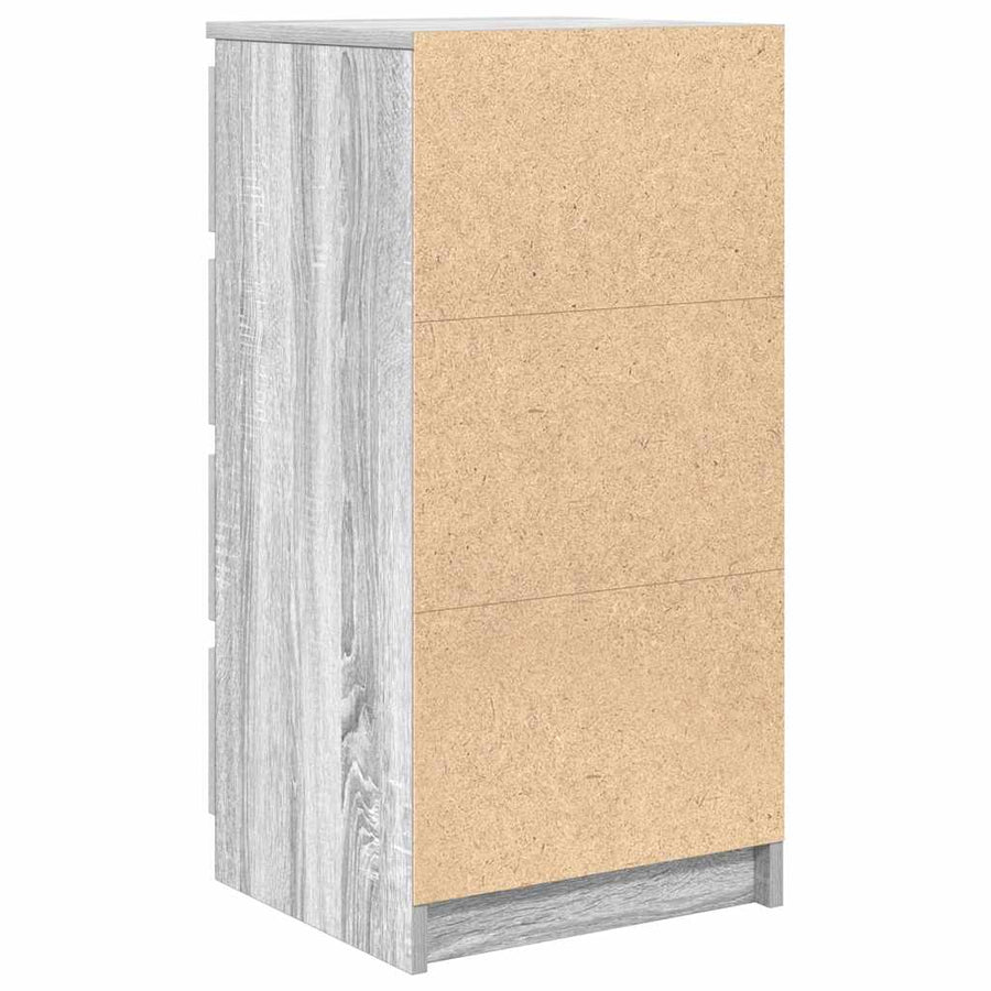Dressoir met lades 37,5x35x99 cm spaanplaat grijs Sonoma