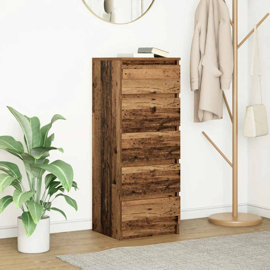 Dressoir met lades 37,5x35x99 cm bewerkt hout oud hout